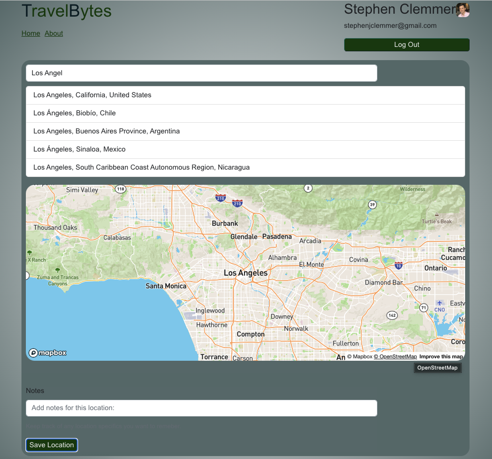 TravelBytes Screenshot